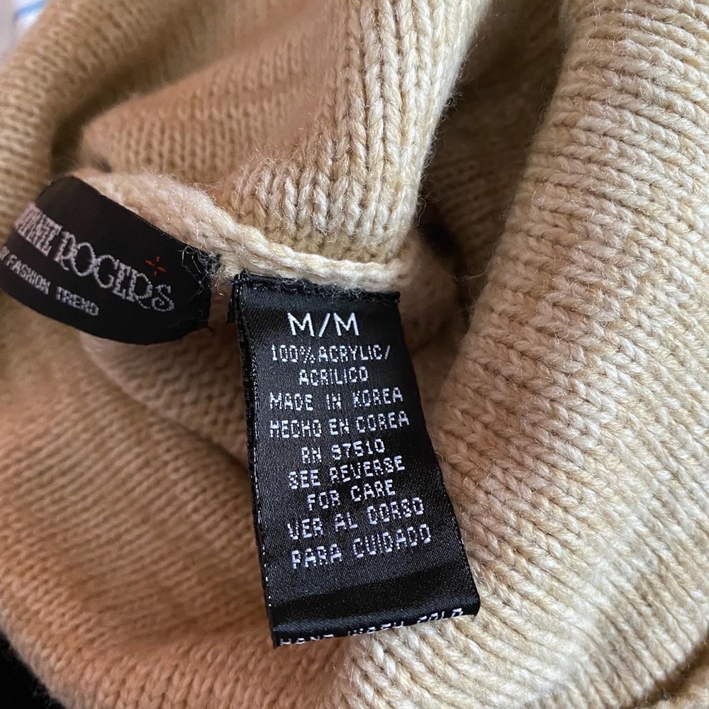 Stephanie Rogers woman’s beige/brown turtleneck sweater M - Picture 5 of 6